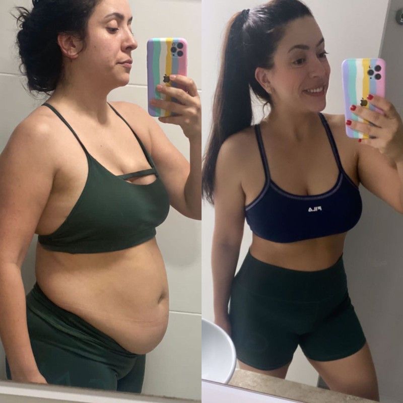 Antes e depois de cliente Dietapp